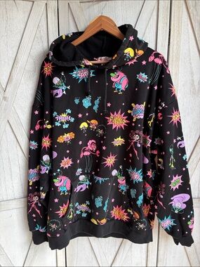 Dolls Kill x The Powerpuff Girls Villains Oversized Hoodie Black Medium